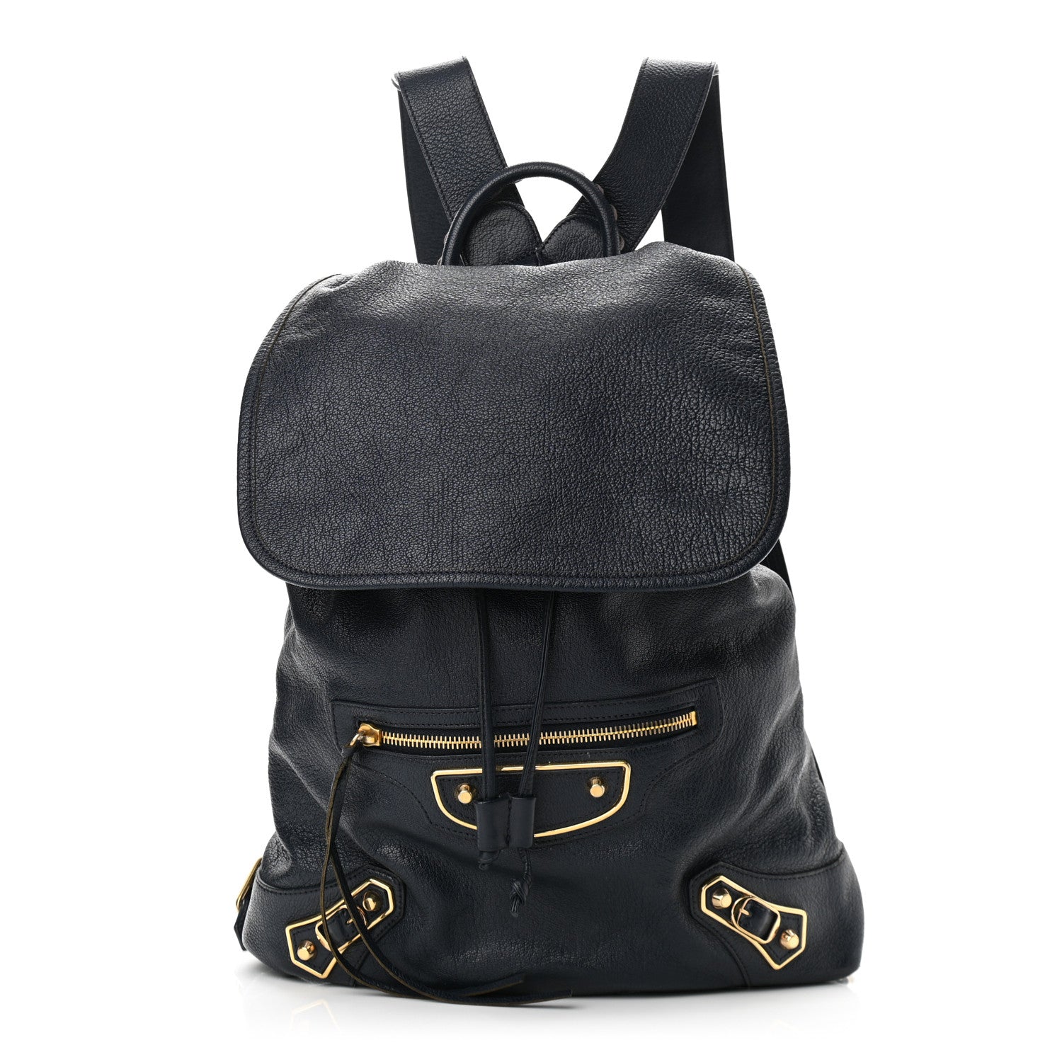 Balenciaga Chevre Gold Metallic Edge Hardware Backpack Bleu Nuit 1 of 15