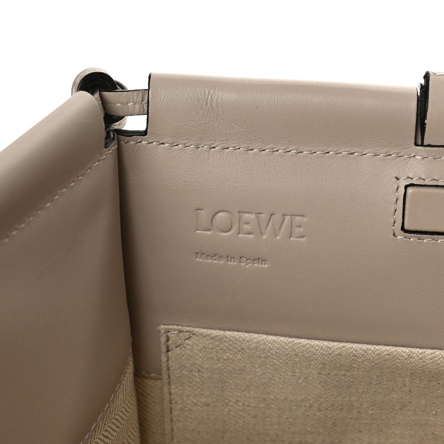 Soft Grained Calfskin Medium Cushion Tote Light Oat