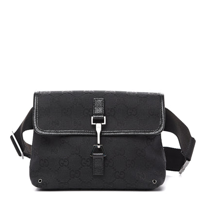 Gucci GG Monogram Web Flight Belt Bag Black 1 of 8