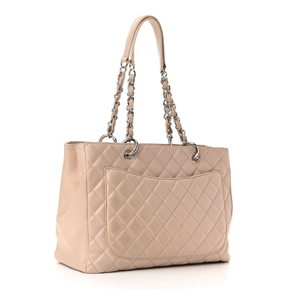 Chanel Caviar Quilted Grand Shopping Tote GST Beige Clair 3 of 12