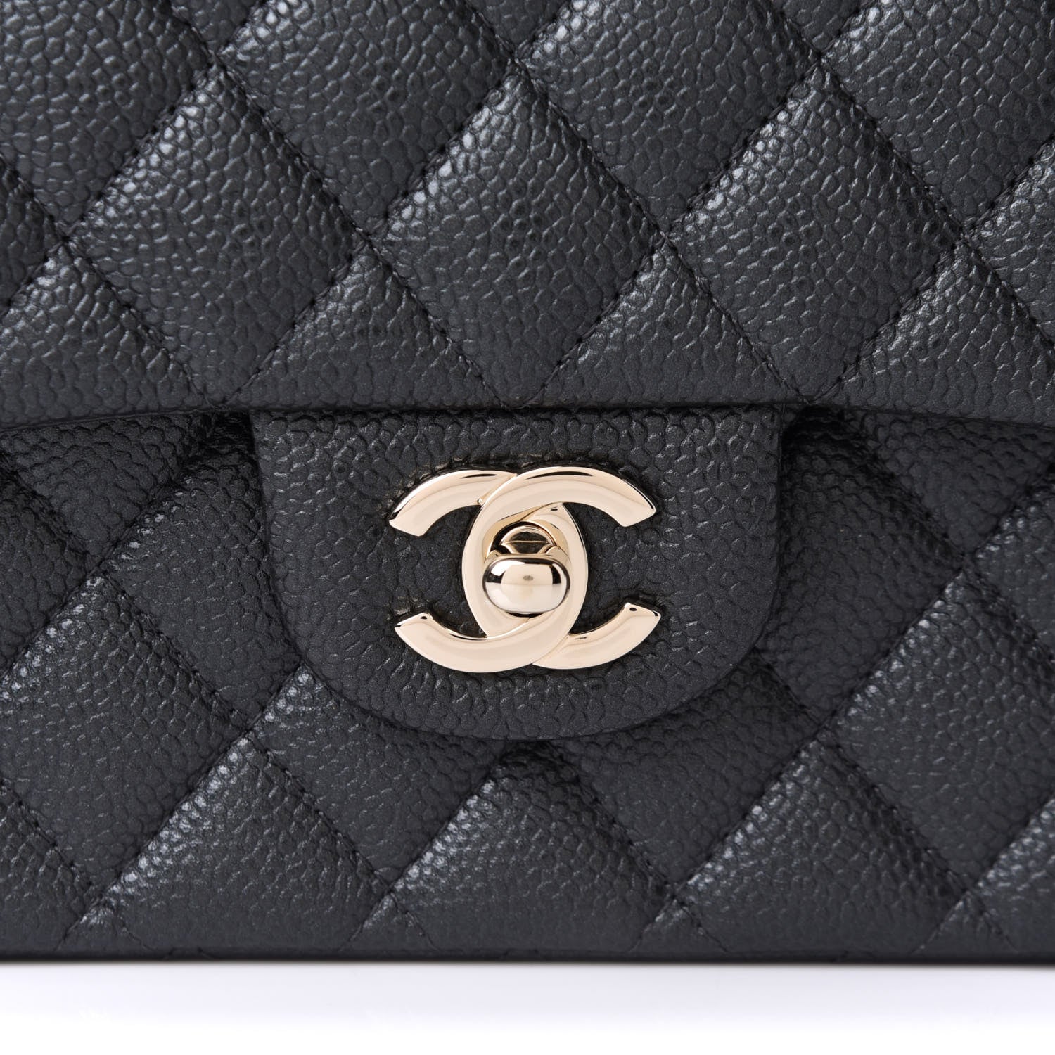 Chanel Caviar Quilted Medium Double Flap Dark Grey 7 of 10