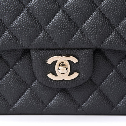 Chanel Caviar Quilted Medium Double Flap Dark Grey 7 of 10