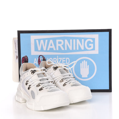 Gucci X SEGA Mesh Calfskin Suede Womens Flashtrek Sneakers 36.5 Great White 11 of 11