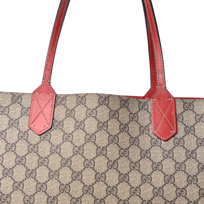 Gucci GG Supreme Monogram Medium Reversible Tote Beige Red 14 of 16