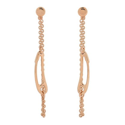 Hermes 18K Rose Gold TPM Chaine D'Ancre Punk Earrings 1 of 4
