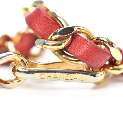 Chanel Lambskin Chain CC Medallion Belt Red Gold 3 of 3