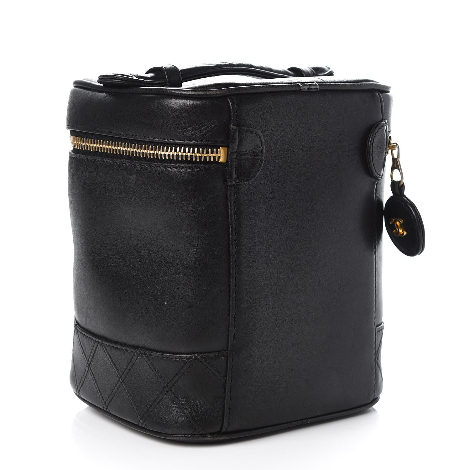 Chanel Lambskin Vanity Cosmetic Case Black 3 of 13