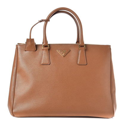 Prada Saffiano Large Galleria Double Zip Tote Caramel 1 of 14