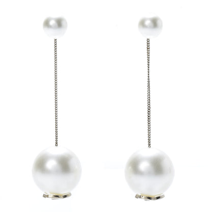 Chanel Pearl CC Chain Drop Earrings Gold 1 of 4