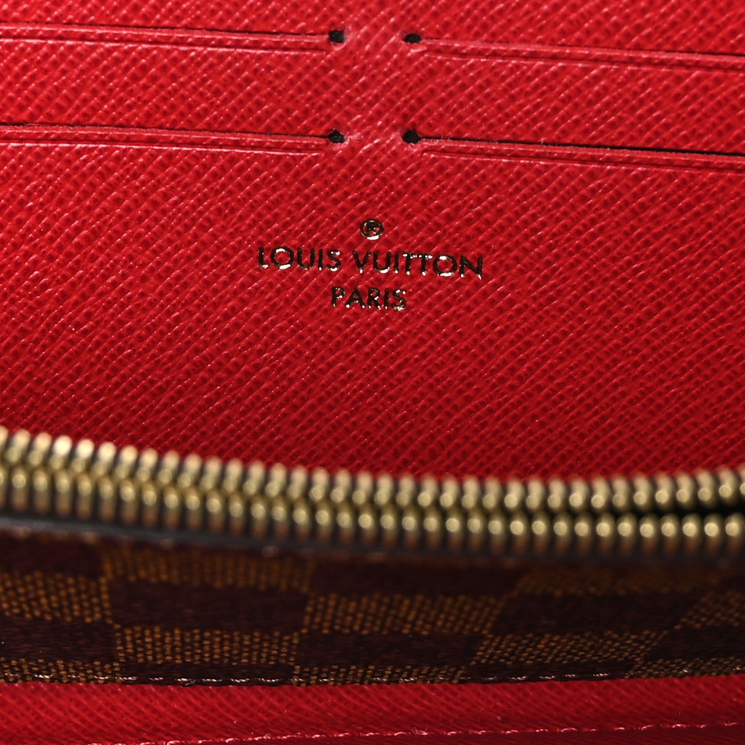 Louis Vuitton Damier Ebene Clemence Wallet Cherry 6 of 6