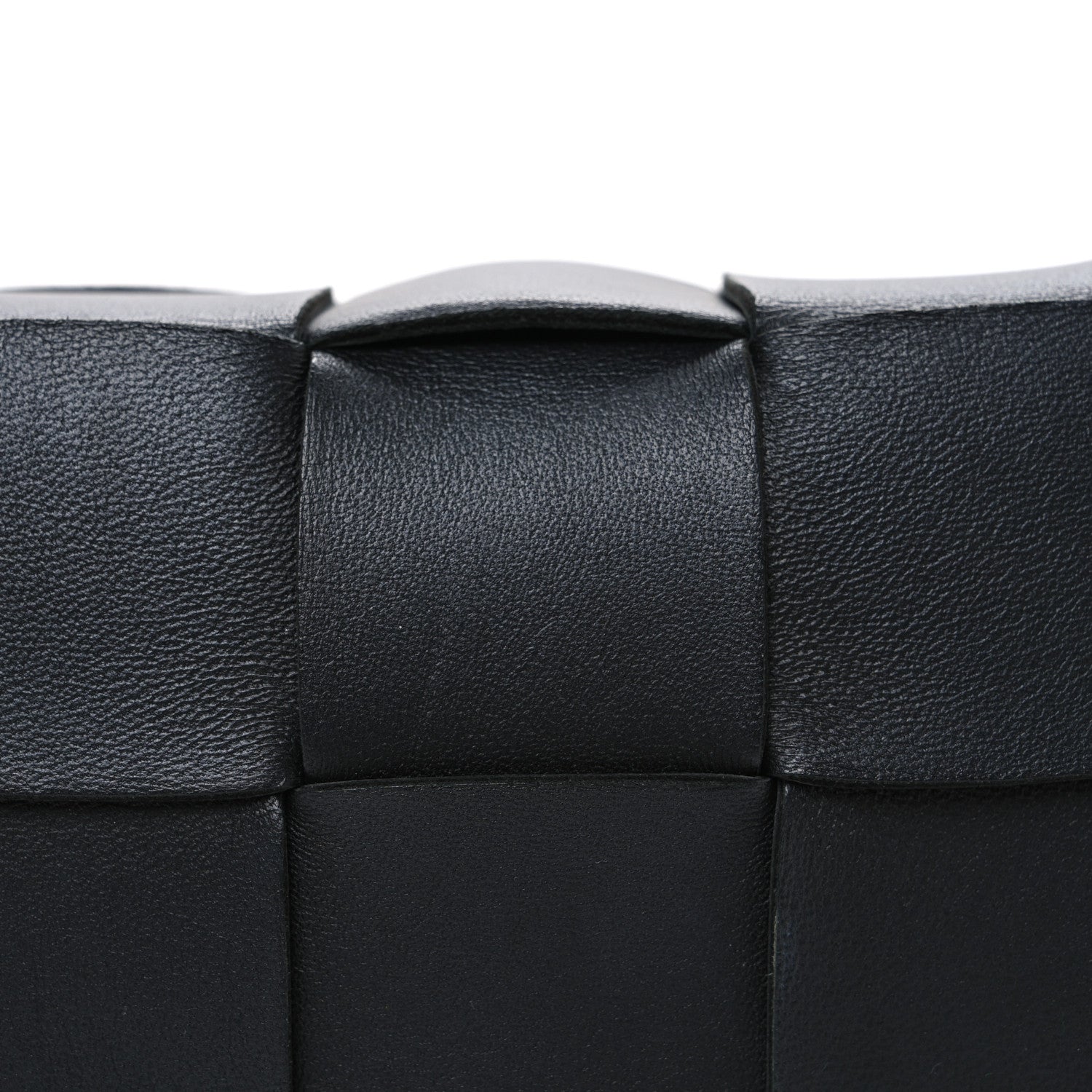 Bottega Veneta Lambskin Maxi Intrecciato Cassette Crossbody Bag Black 9 of 12