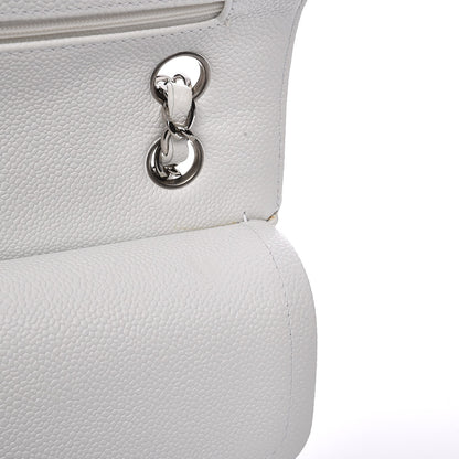 Chanel Caviar Quilted Medium Double Flap White 11 of 12