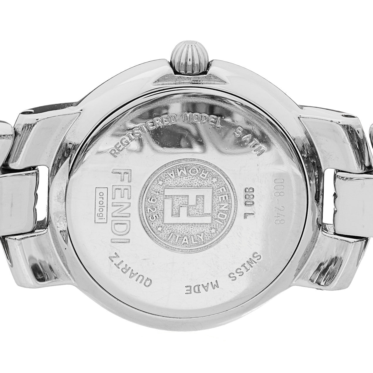 Fendi Stainless Steel Diamond Mother of Pearl 25mm 980L Quartz Watch 4 of 4