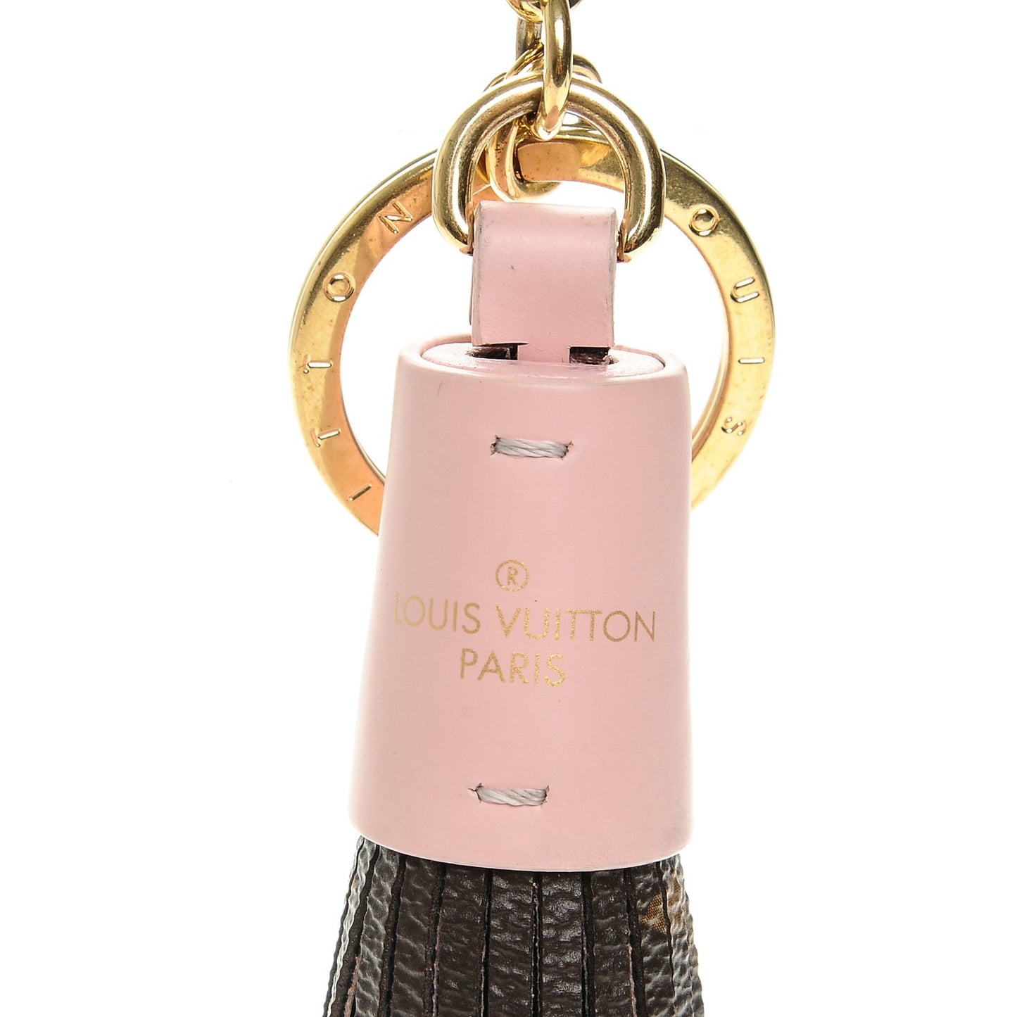 Monogram Tassel Bag Charm Pink