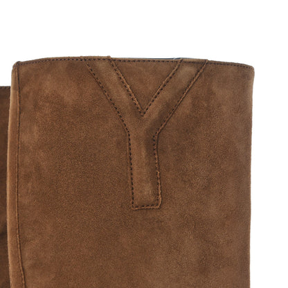 Saint Laurent Suede Knee High Boots 36 Beige 11 of 13