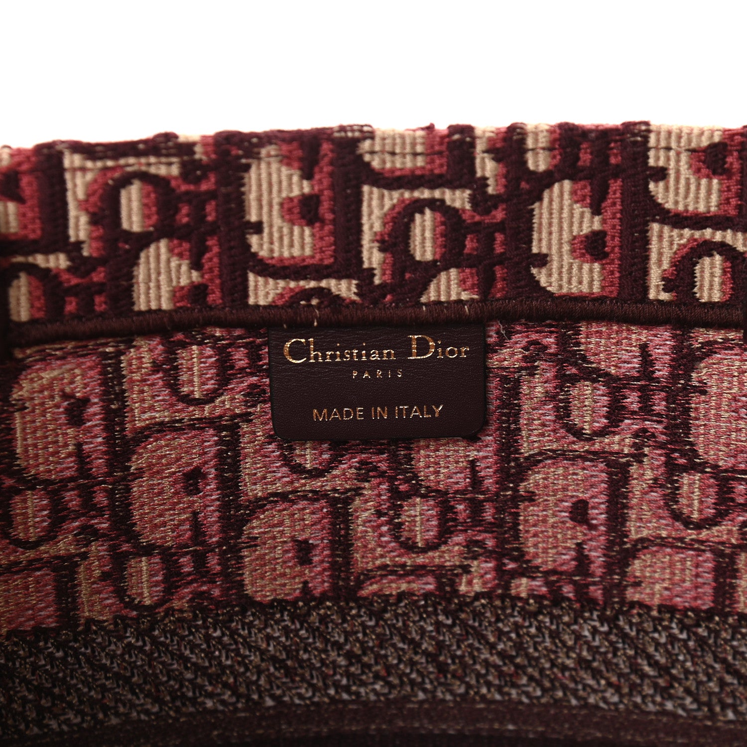 Christian Dior Oblique Medium Book Tote Burgundy Multicolor 6 of 11
