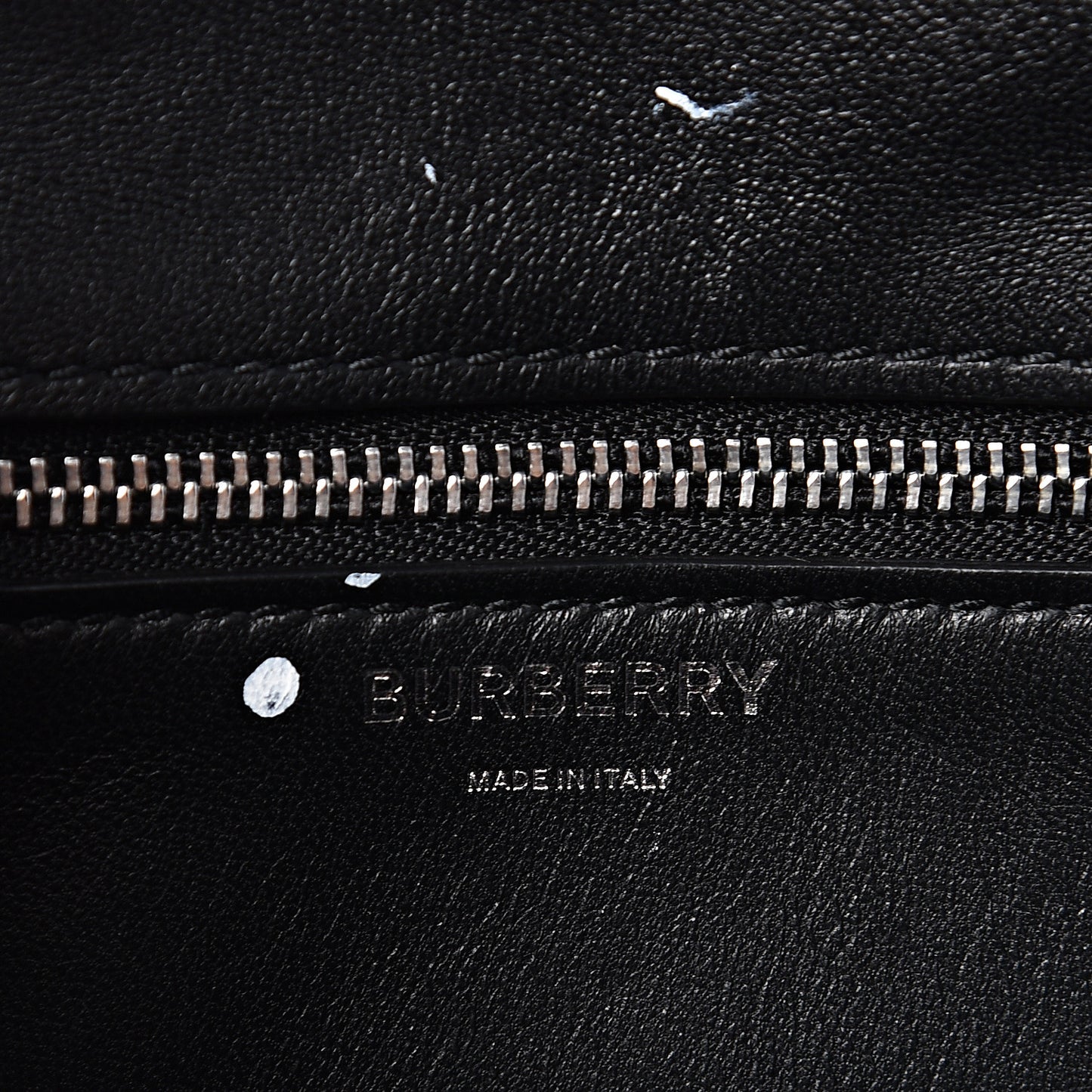 Calfskin Logo Printed Small TB Bag Black White