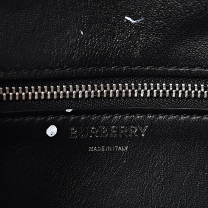 Burberry Calfskin Logo Printed Small TB Bag Black White 5 of 11