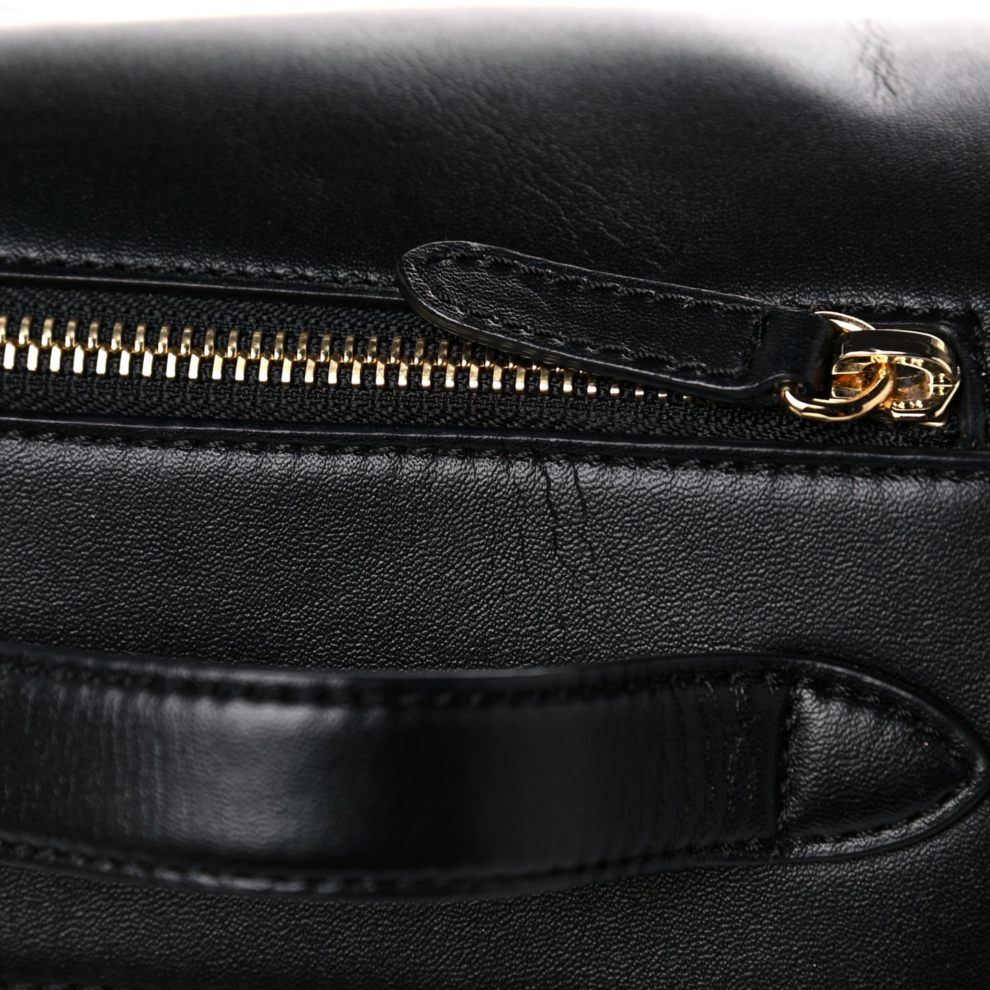 Eco Alter Nappa Perforated Logo Shoulder Bag Black