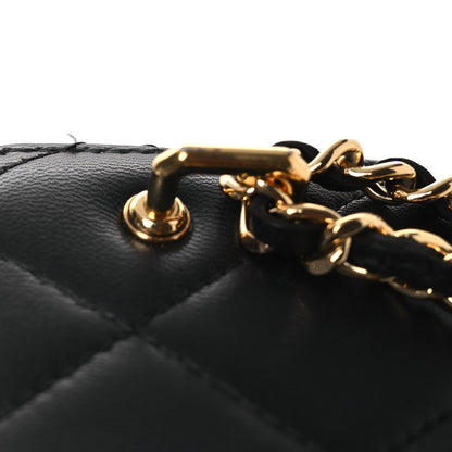 Chanel Lambskin Quilted Vanity Clutch With Chain Black 11 of 11
