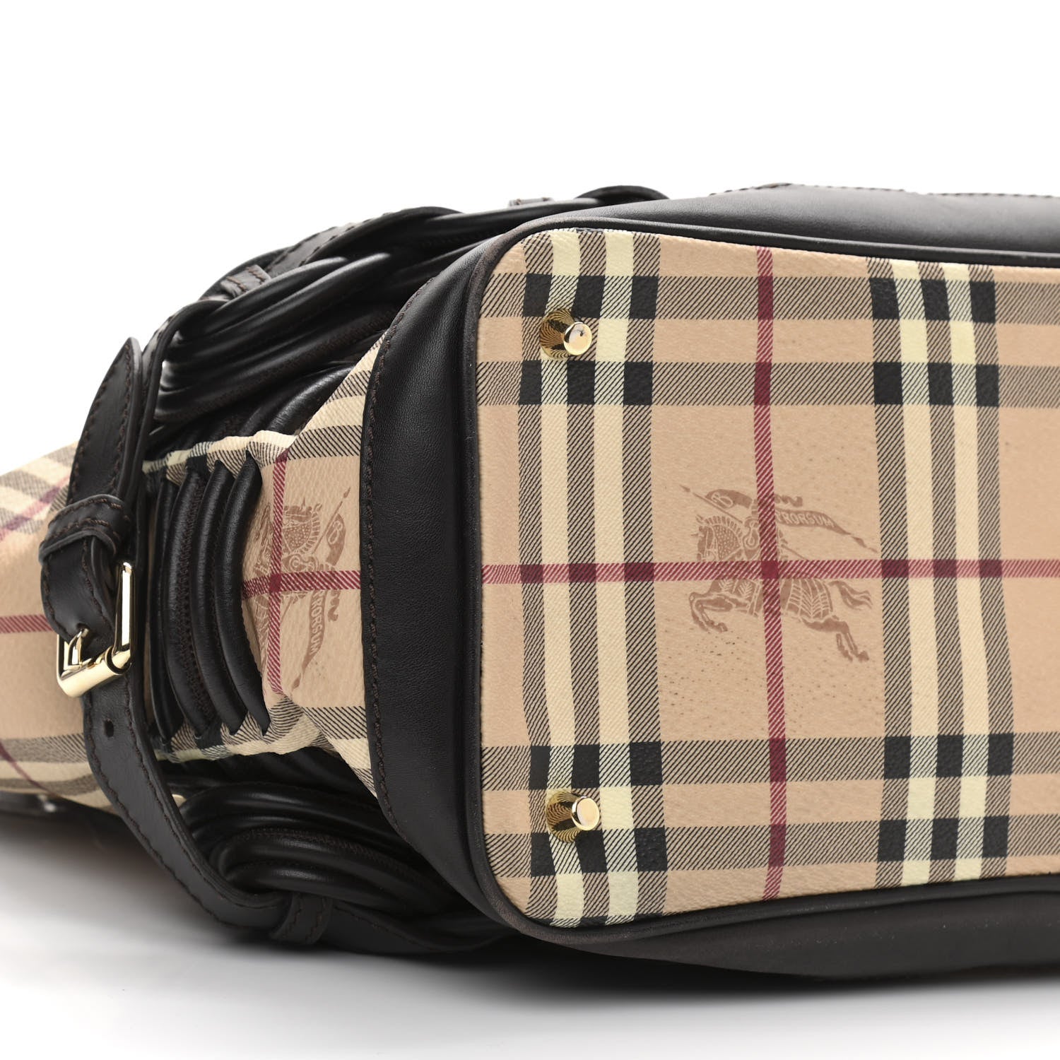 Burberry Haymarket Check Tote Chocolate 10 of 11