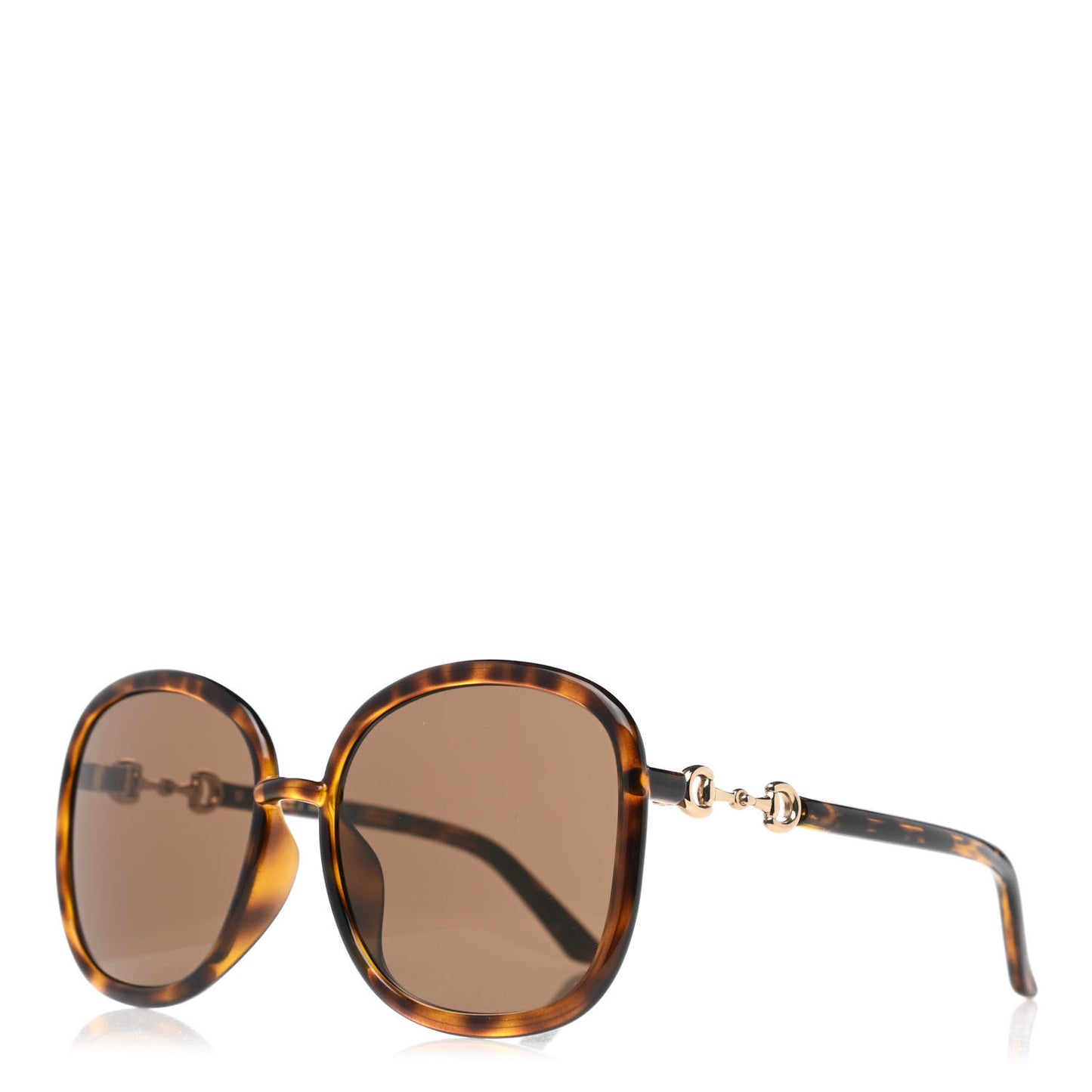 Horsebit Square Frame Sunglasses GG0892SA Tortoise