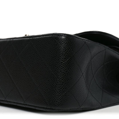 Chanel Caviar Quilted Jumbo Double Flap Black 10 of 11