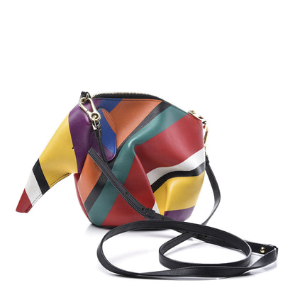 Loewe Calfskin Mini Striped Elephant Crossbody Bag Multicolor 2 of 14