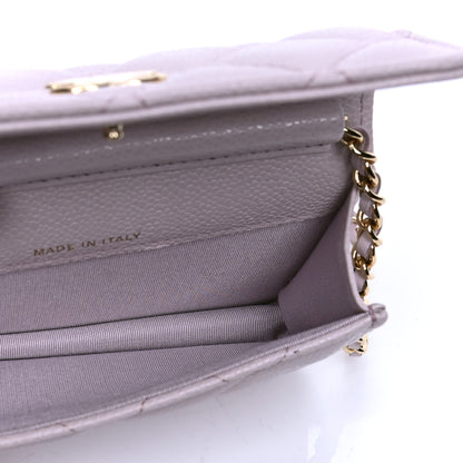 Chanel Caviar Quilted Miss Coco Clutch With Chain Light Purple 5 of 5