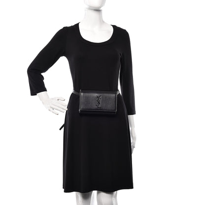Saint Laurent Smooth Calfskin Monogram Kate Belt Bag Black 2 of 10