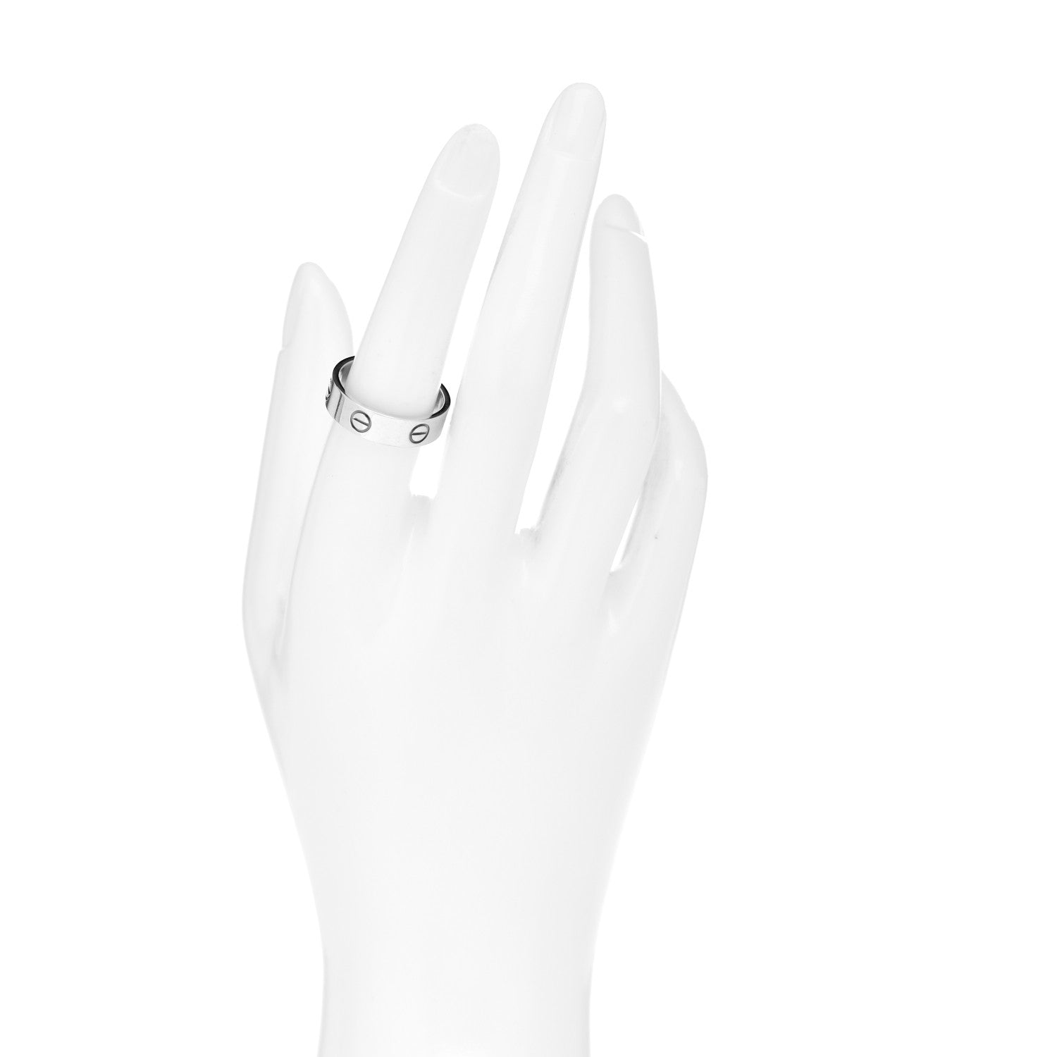 Cartier 18K White Gold 5.5 LOVE Wedding Band Ring 56 7.75 2 of 4