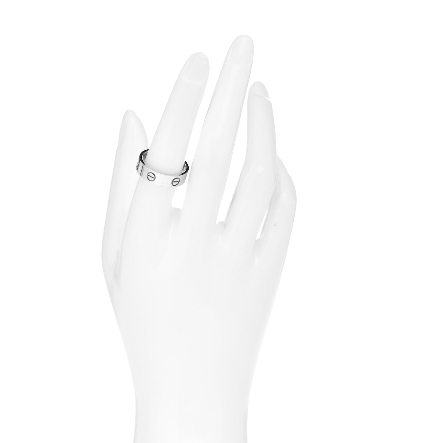 18K White Gold 5.5 LOVE Wedding Band Ring 56 7.75