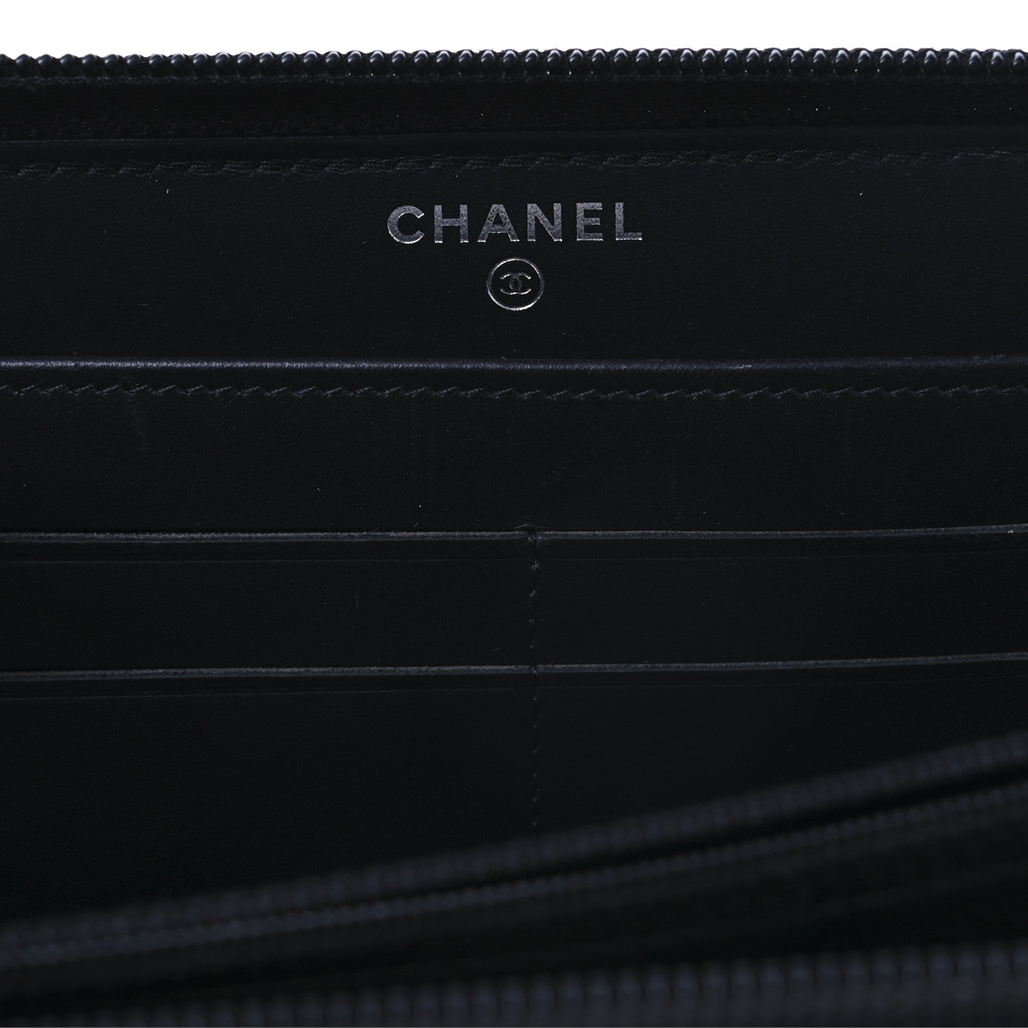 Chanel Patent Calfskin Quilted Boy L-Gusset Zip Wallet Black 6 of 8
