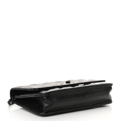 Chanel Aged Calfskin Quilted Reissue Wallet On Chain WOC So Black 4 of 12