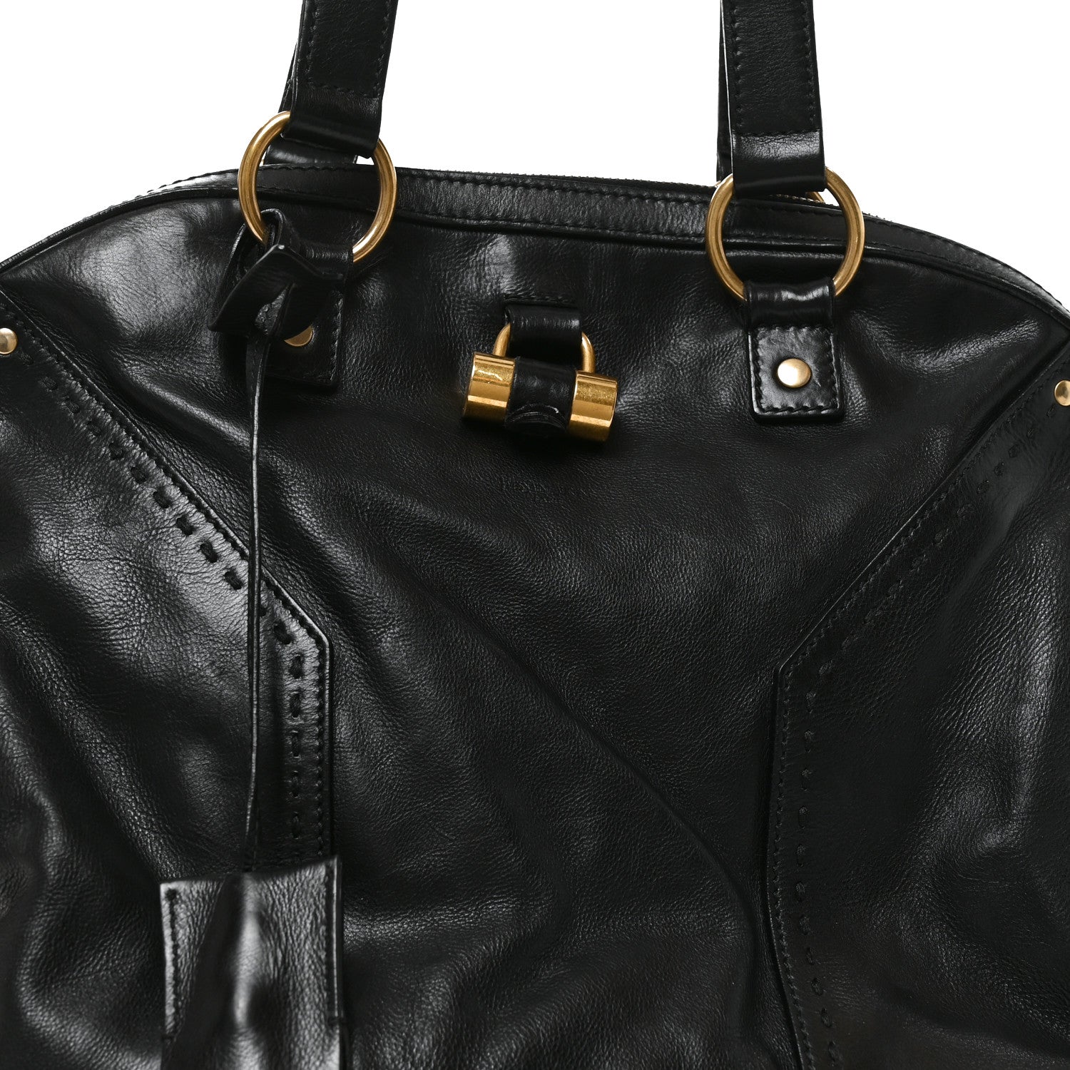Saint Laurent Calfskin Oversized Muse Black 7 of 9