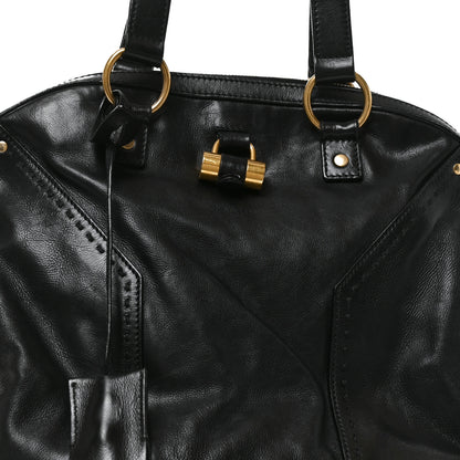 Saint Laurent Calfskin Oversized Muse Black 7 of 9