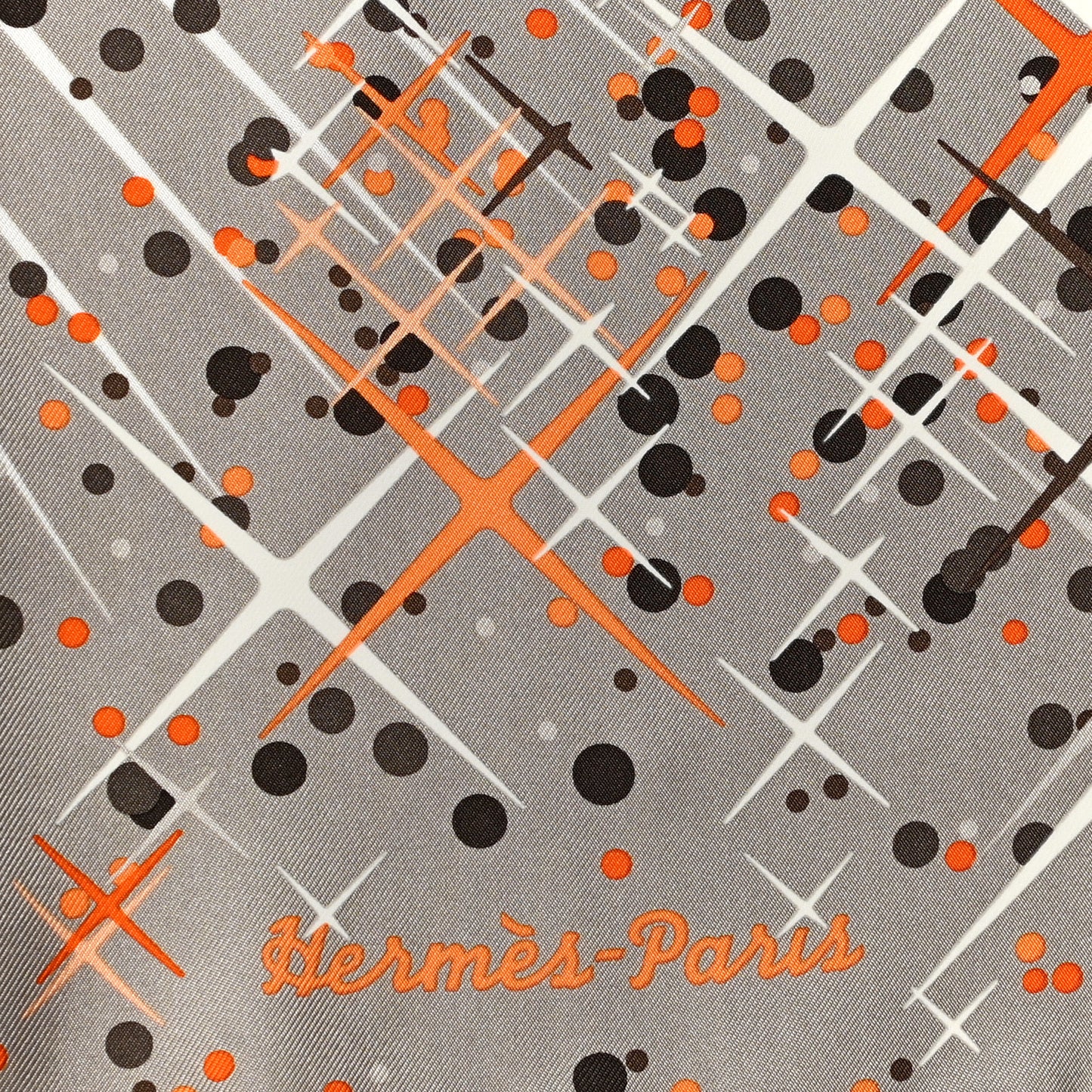 Silk Magic Kelly Scarf 90 Sepia White Orange