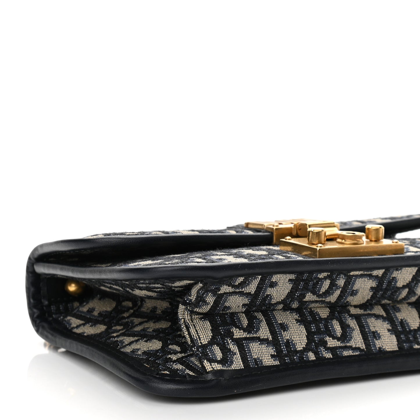 Oblique Small DiorAddict Flap Bag Navy Blue