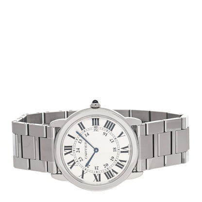 Cartier Stainless Steel 36mm Ronde Solo Quartz Watch 2 of 5