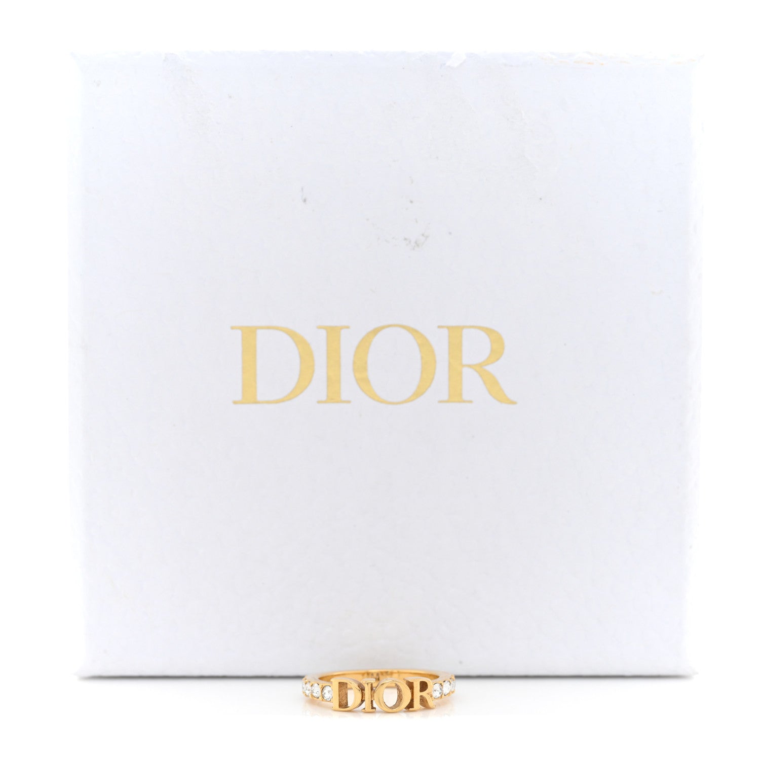 Christian Dior Metal Crystal Dio(R)evolution Ring M 52 6 Gold 5 of 5