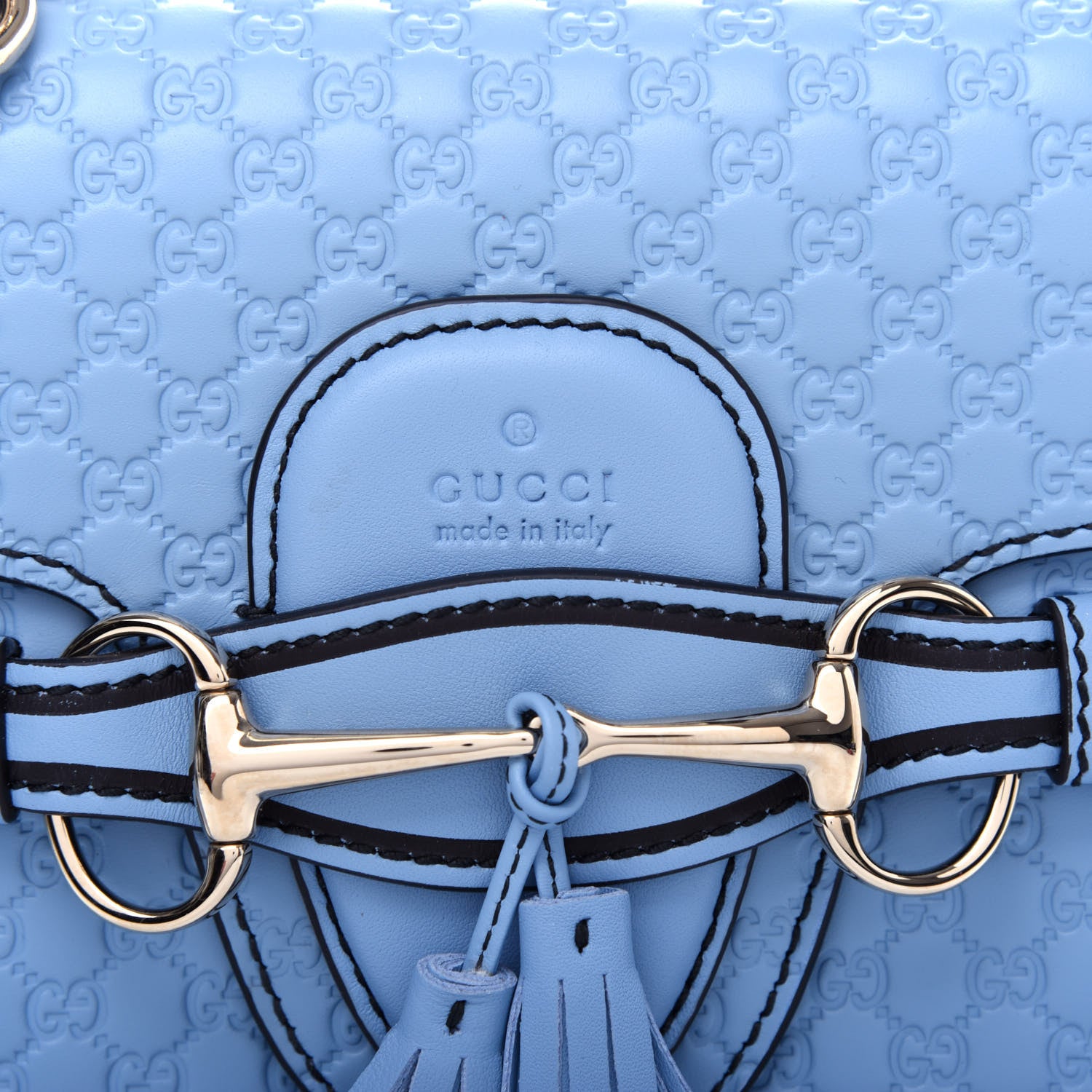 Gucci Microguccissima Medium Emily Chain Shoulder Bag Mineral Blue 10 of 11