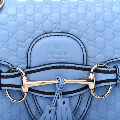 Gucci Microguccissima Medium Emily Chain Shoulder Bag Mineral Blue 10 of 11