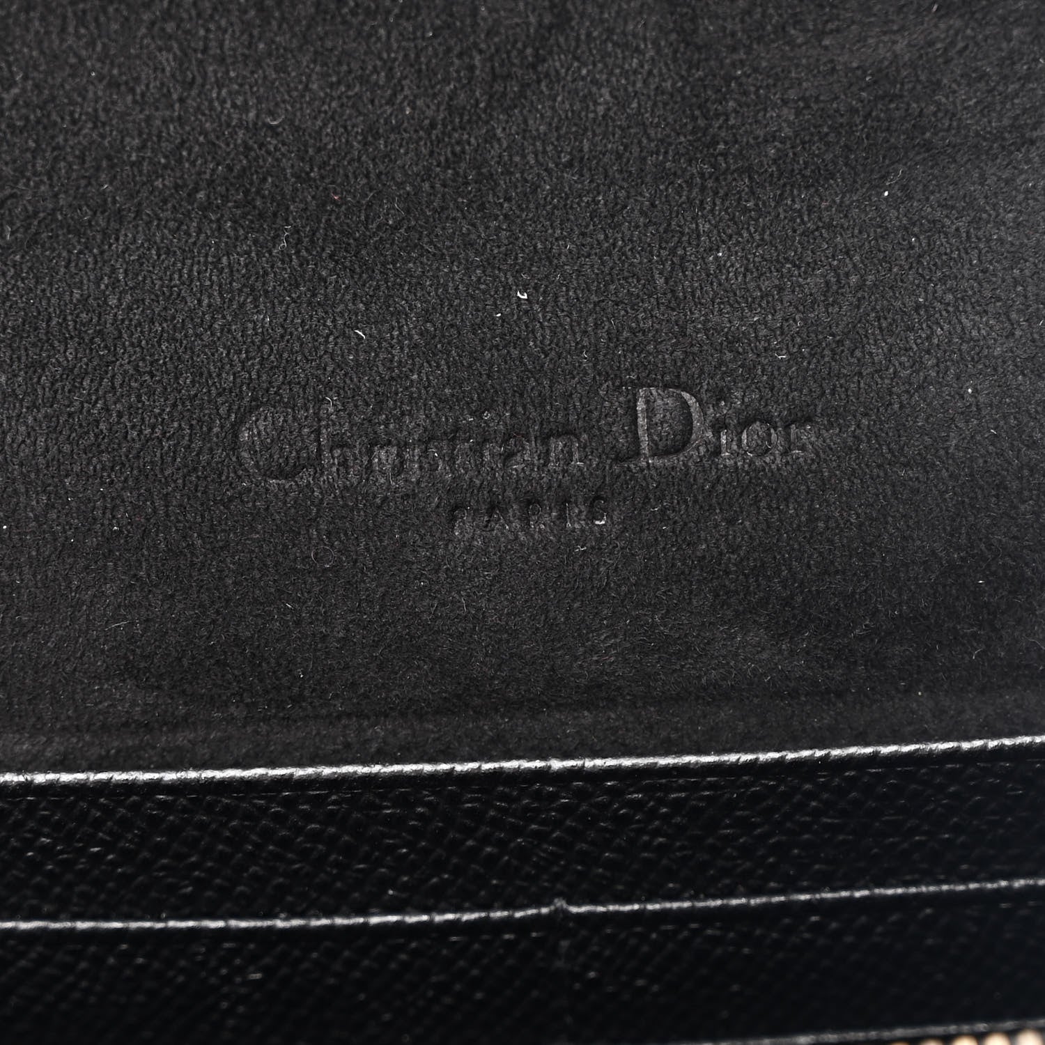 Christian Dior Grained Calfskin Saddle Pouch Bag Black 6 of 11