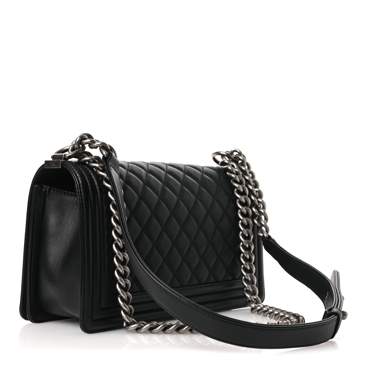 Chanel Calfskin Quilted Medium Boy Flap Black 3 of 10