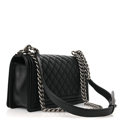 Chanel Calfskin Quilted Medium Boy Flap Black 3 of 10