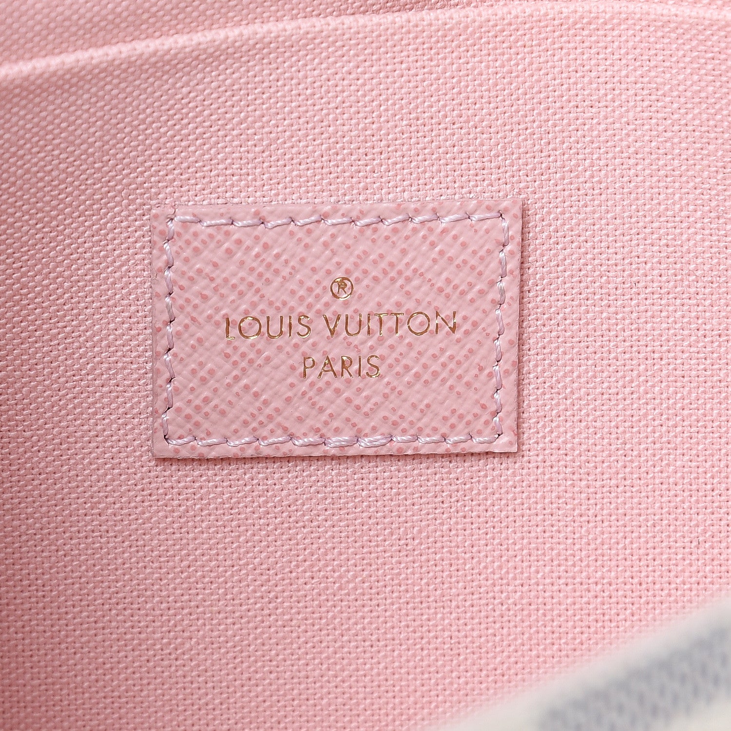 Louis Vuitton Damier Azur Pochette Felicie Chain Wallet Rose Ballerine 8 of 15