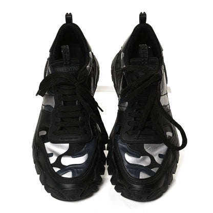 Valentino Garavani Nappa Suede Camouflage Womens Rockrunner Plus High Frequency Sneakers 41 Black 5 of 12