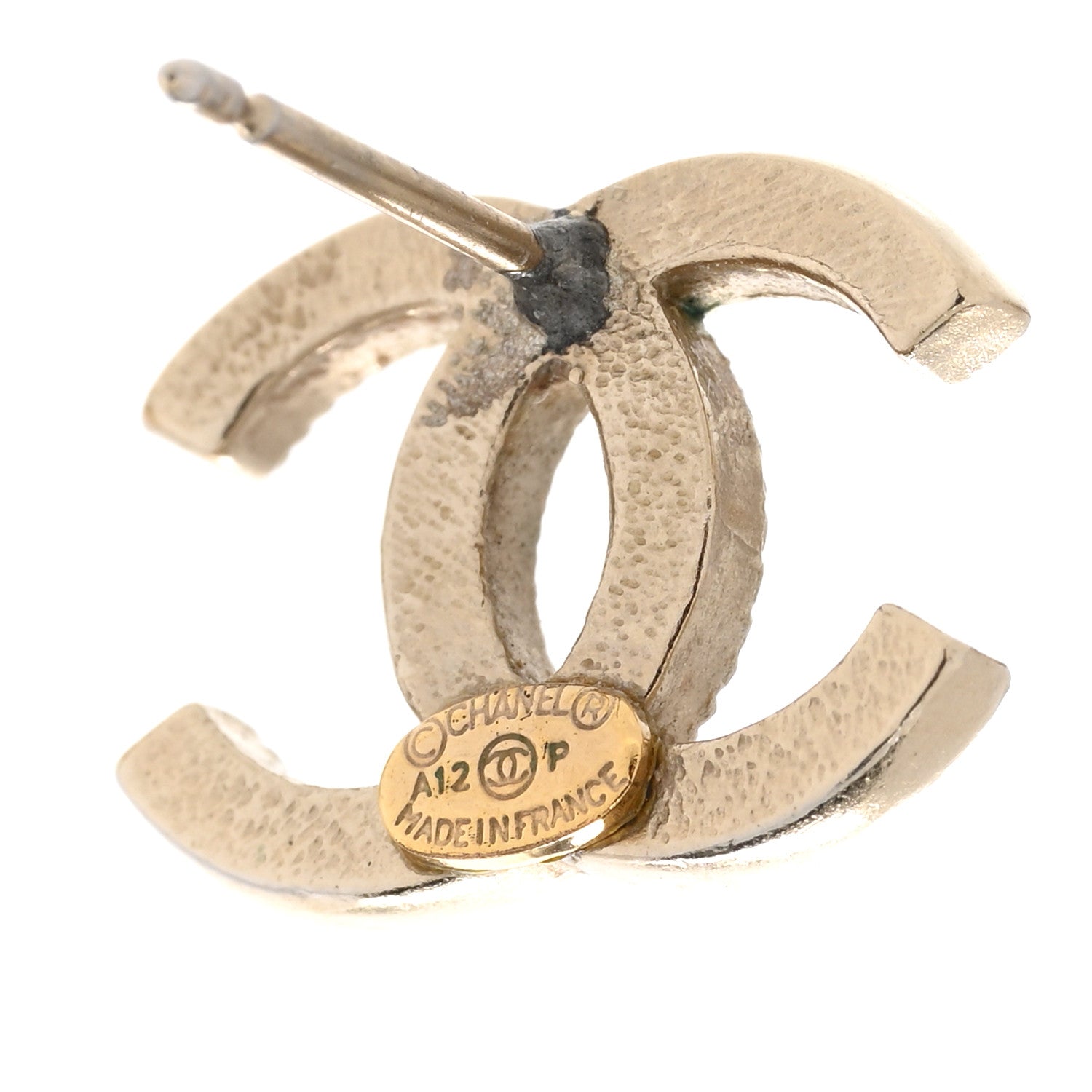 Chanel Crystal CC Earrings Gold 4 of 7