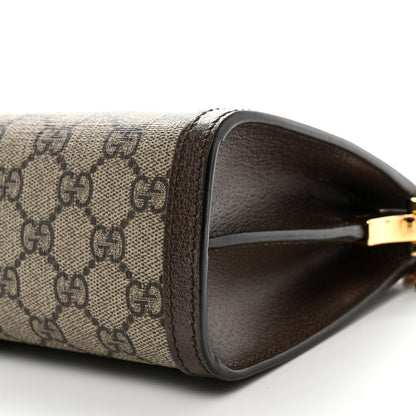 Gucci GG Supreme Monogram Web Small Ophidia Chain Shoulder Bag Brown 10 of 11