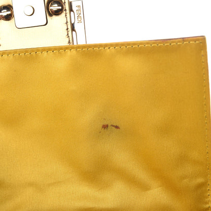 Fendi Vitello Mirror FF Embossed Mini Mama Baguette Oro Ambrato 9 of 11